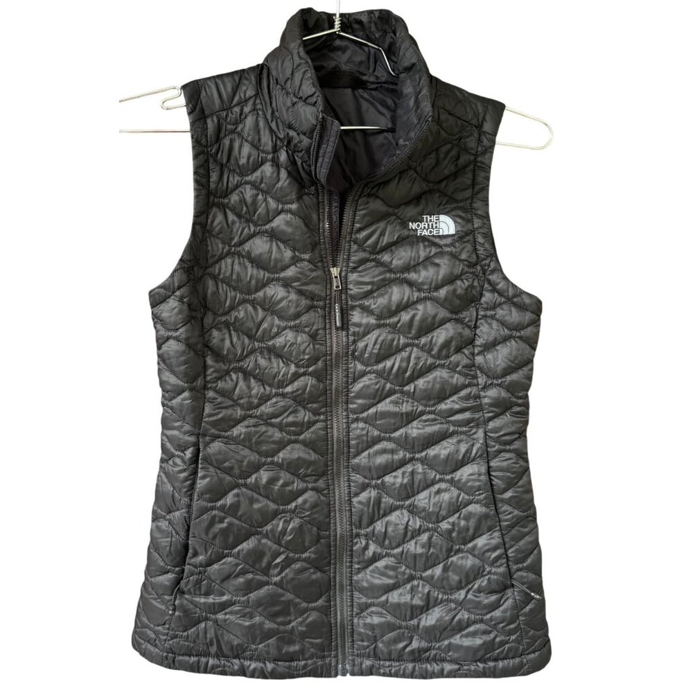 North Face Vest Women's XS Puffer Sleeveless Casual Zip Pockets Black Outdoors